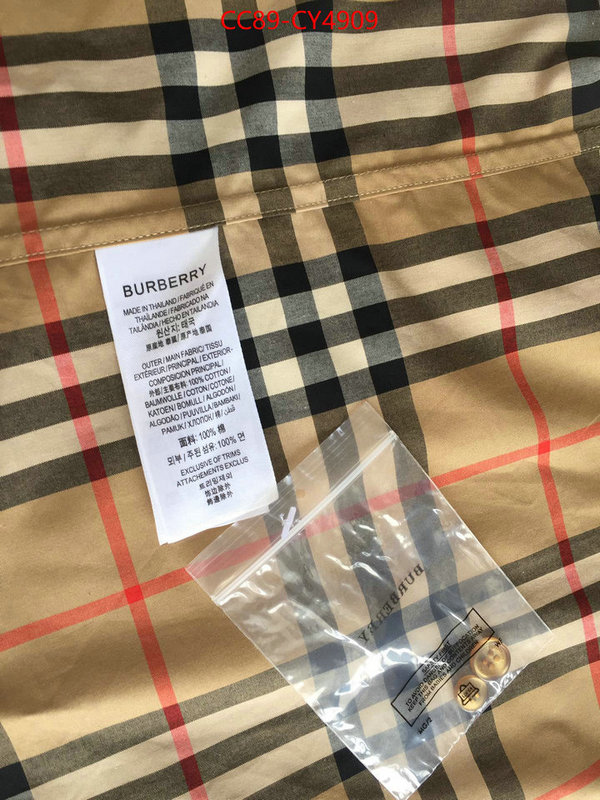 Clothing-Burberry buy cheap ID: CY4909 $: 89USD