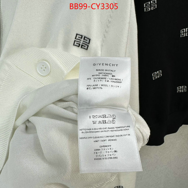 Clothing-Givenchy aaaaa replica designer ID: CY3305 $: 99USD