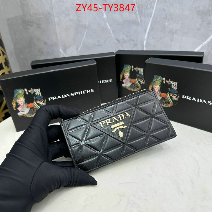 Prada Bags (4A)-Wallet outlet sale store ID: TY3847 $: 45USD