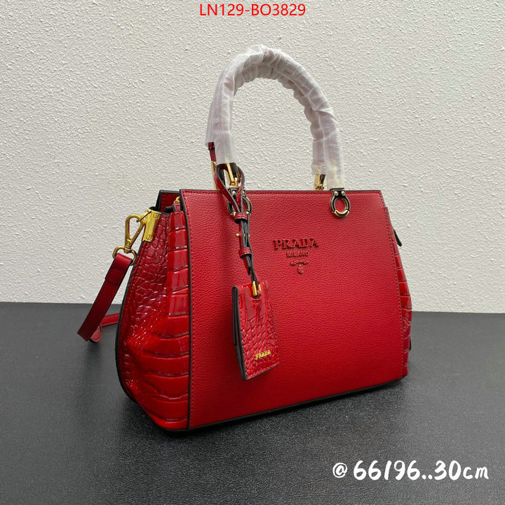 Prada Bags (4A)-Handbag- high quality replica designer ID: BO3829 $: 129USD