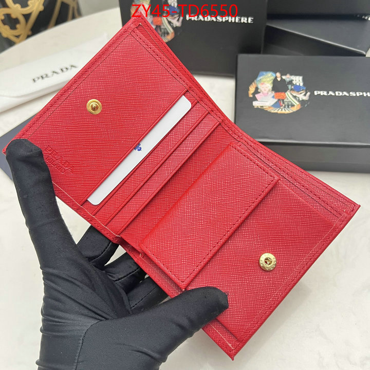 Prada Bags (4A)-Wallet buy cheap ID: TD6550 $: 45USD