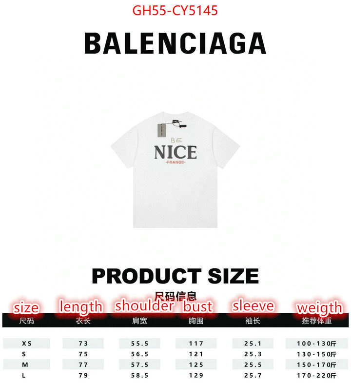 Clothing-Balenciaga replica aaaaa designer ID: CY5145 $: 55USD