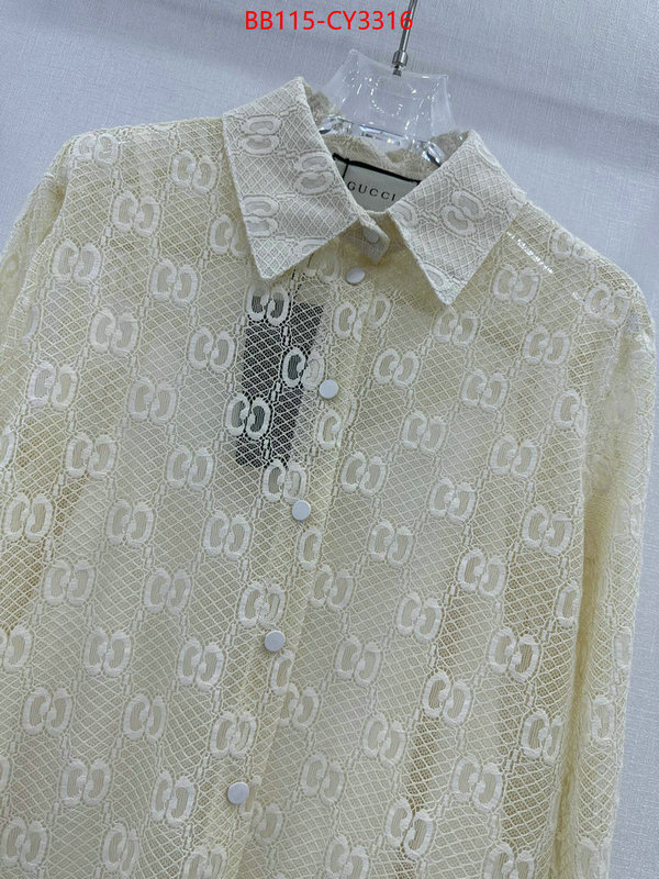 Clothing-Gucci 2023 replica wholesale cheap sales online ID: CY3316 $: 115USD