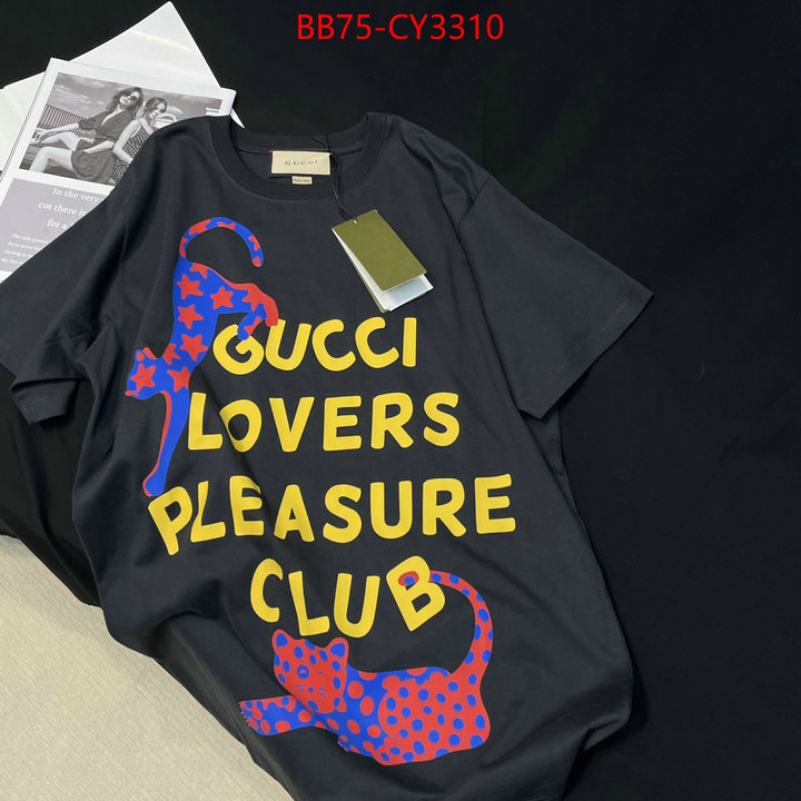 Clothing-Gucci 2023 replica ID: CY3310 $: 75USD