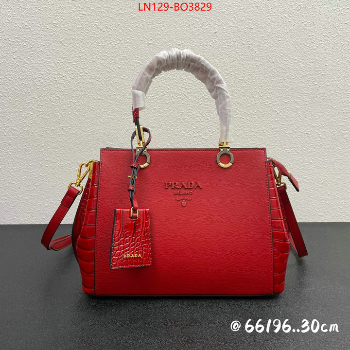 Prada Bags (4A)-Handbag- high quality replica designer ID: BO3829 $: 129USD