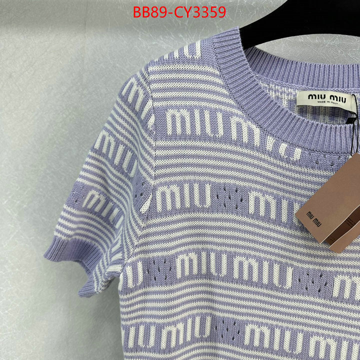 Clothing-MIU MIU designer wholesale replica ID: CY3359 $: 89USD