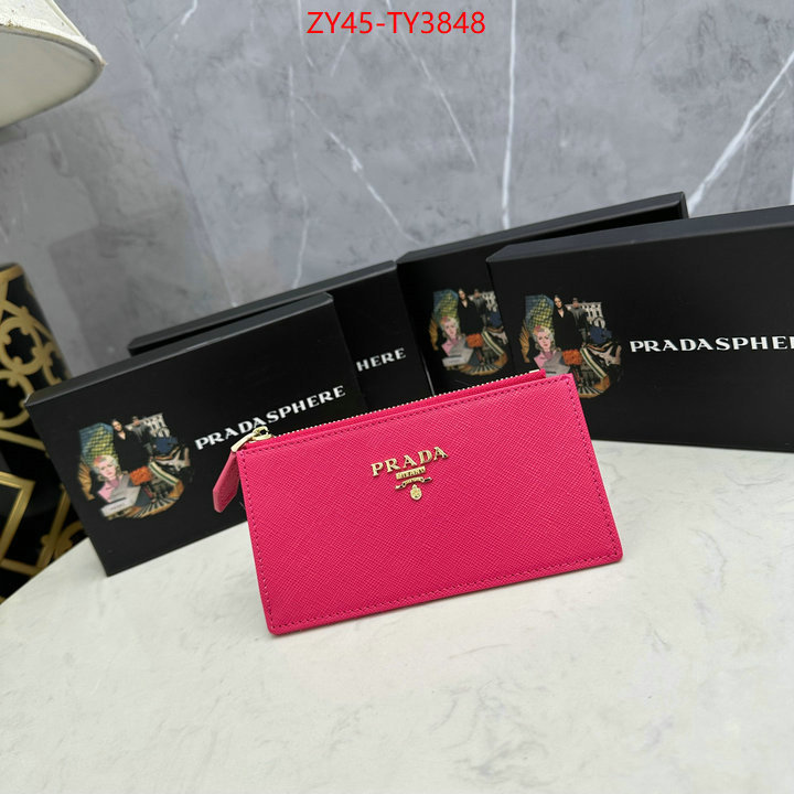 Prada Bags (4A)-Wallet best site for replica ID: TY3848 $: 45USD