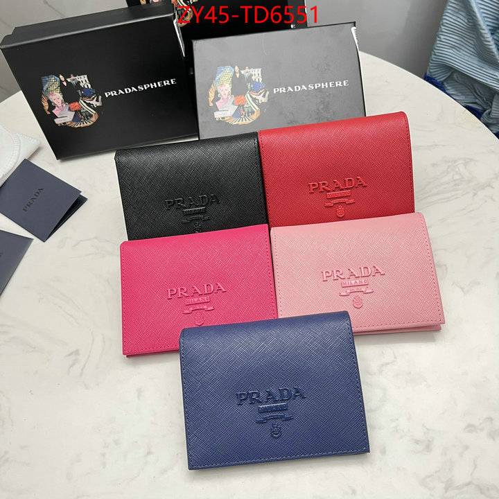 Prada Bags (4A)-Wallet what best replica sellers ID: TD6551 $: 45USD