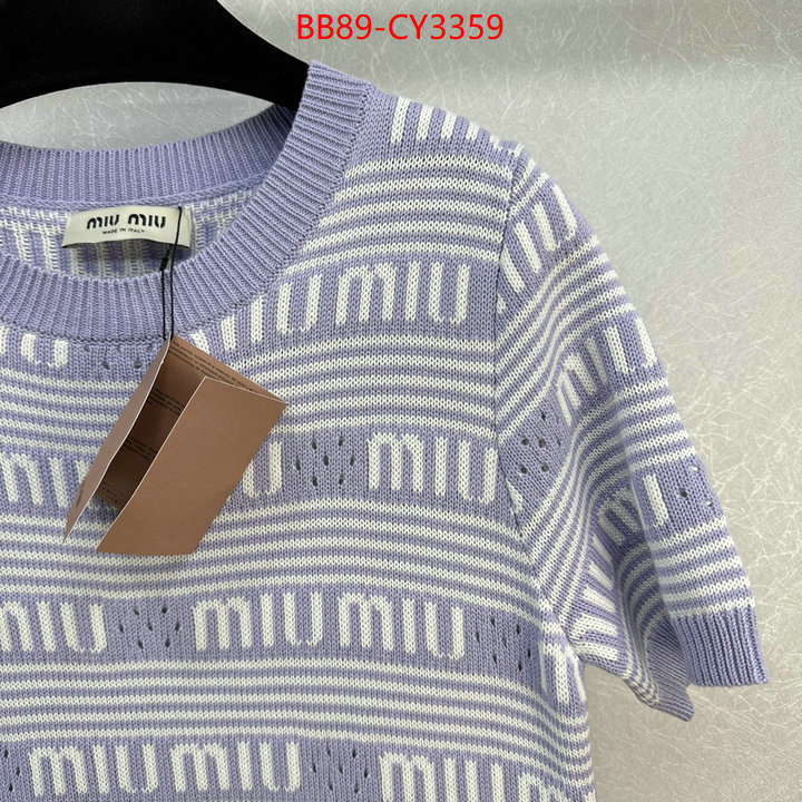 Clothing-MIU MIU designer wholesale replica ID: CY3359 $: 89USD