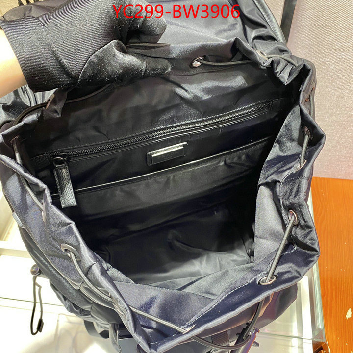 Prada Bags (TOP)-Backpack- luxury fake ID: BW3906 $: 299USD