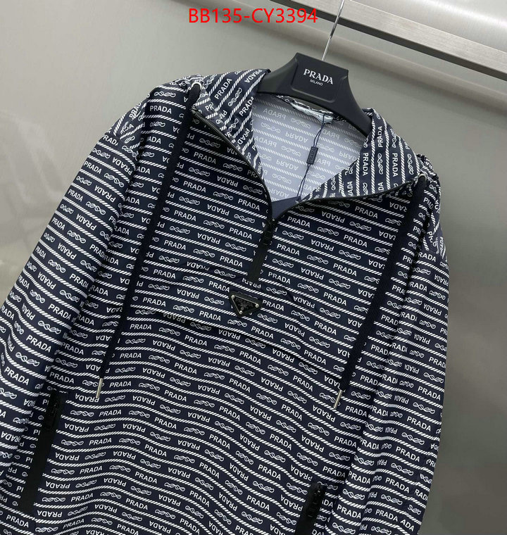 Clothing-Prada replica shop ID: CY3394 $: 135USD