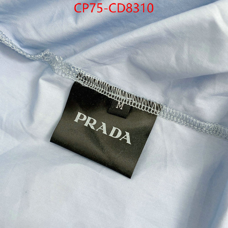 Clothing-Prada designer fashion replica ID: CD8310 $: 75USD