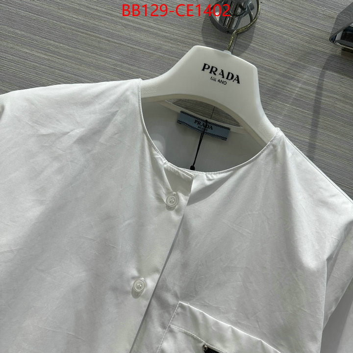 Clothing-Prada how to buy replica shop ID: CE1402 $: 129USD