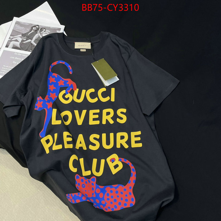 Clothing-Gucci 2023 replica ID: CY3310 $: 75USD