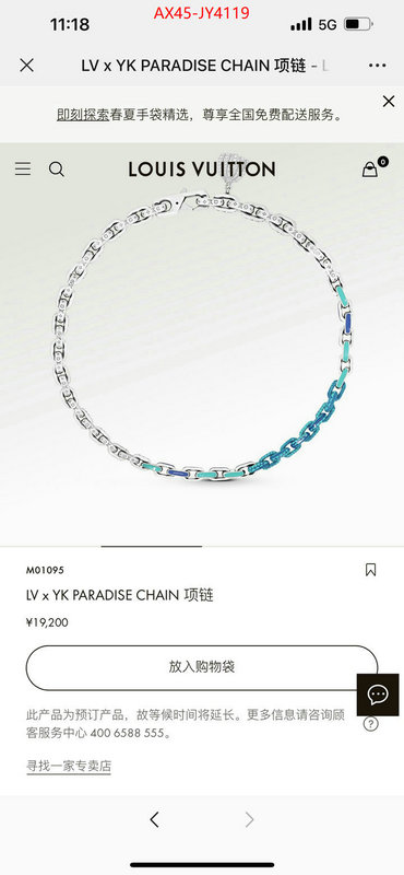 Jewelry-LV high quality replica designer ID: JY4119 $: 45USD