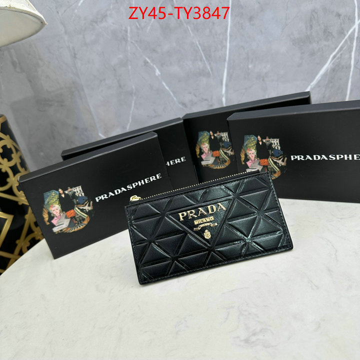 Prada Bags (4A)-Wallet outlet sale store ID: TY3847 $: 45USD