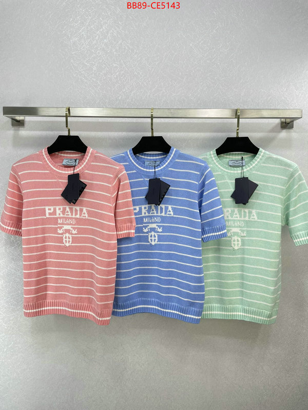 Clothing-Prada shop cheap high quality 1:1 replica ID: CE5143 $: 89USD