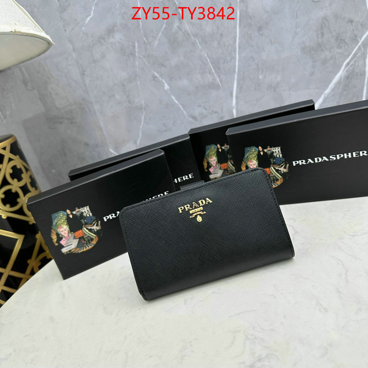 Prada Bags (4A)-Wallet cheap replica designer ID: TY3842 $: 55USD