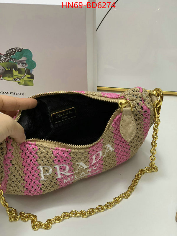 Prada Bags (4A)-Re-Edition 2005 the quality replica ID: BD6274 $: 69USD