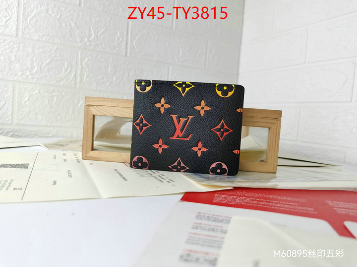 LV Bags(4A)-Wallet high quality 1:1 replica ID: TY3815 $: 45USD