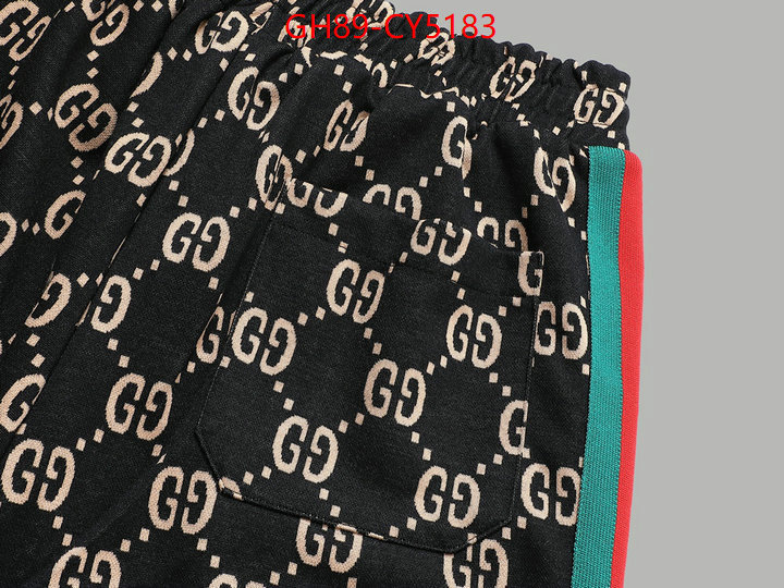 Clothing-Gucci is it illegal to buy dupe ID: CY5183 $: 89USD