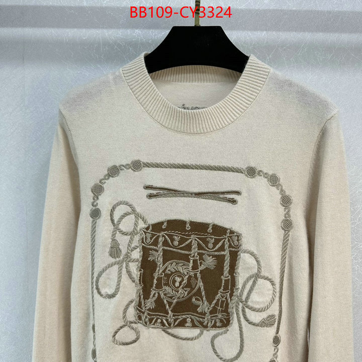 Clothing-Hermes high quality 1:1 replica ID: CY3324 $: 109USD