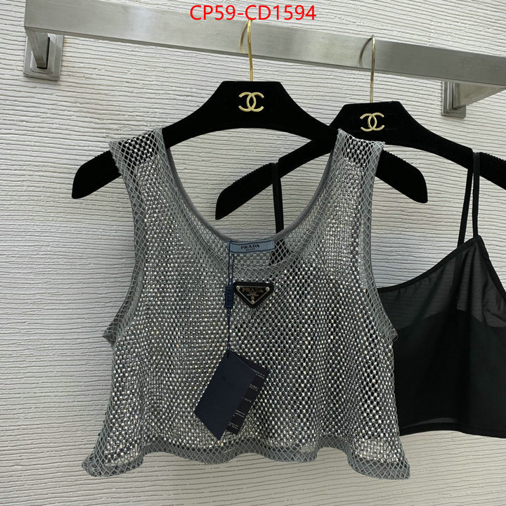 Clothing-Prada shop cheap high quality 1:1 replica ID: CD1594 $: 59USD