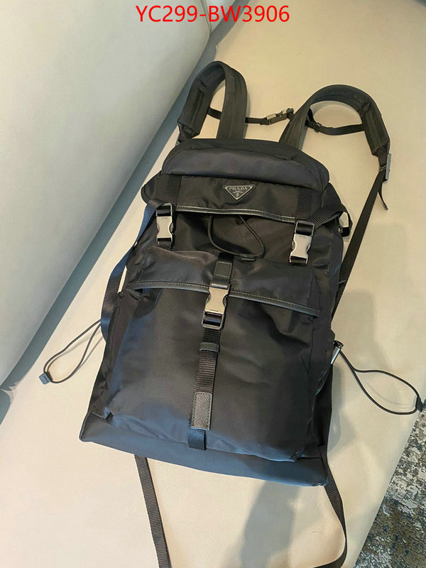 Prada Bags (TOP)-Backpack- luxury fake ID: BW3906 $: 299USD