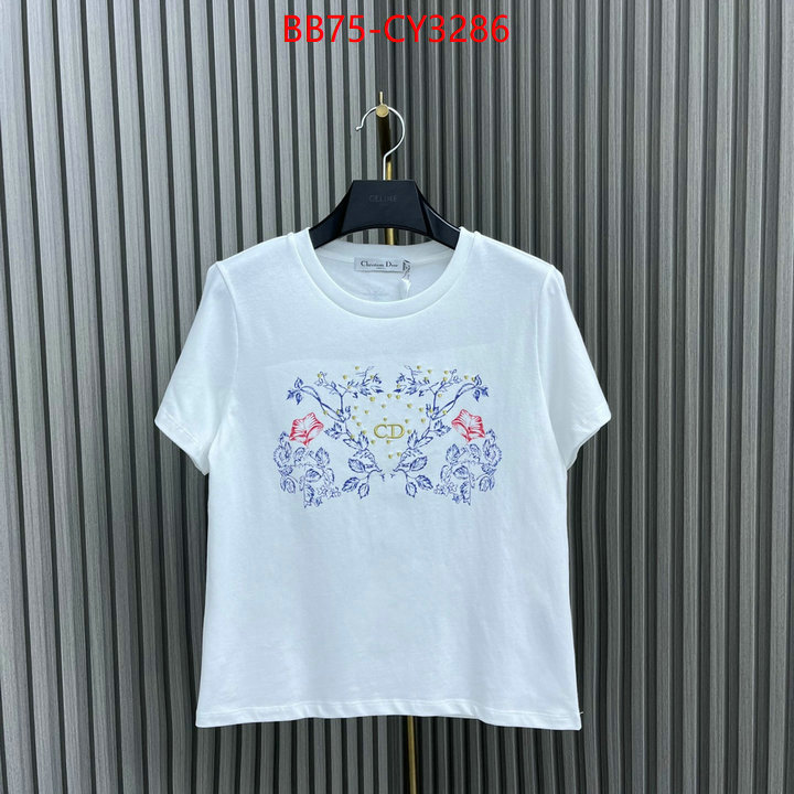 Clothing-Dior replica aaaaa+ designer ID: CY3286 $: 75USD