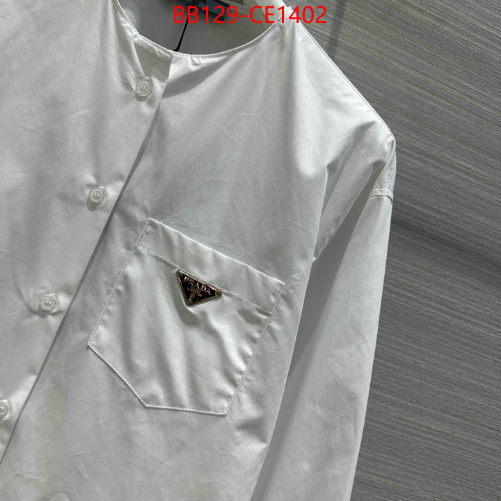 Clothing-Prada how to buy replica shop ID: CE1402 $: 129USD