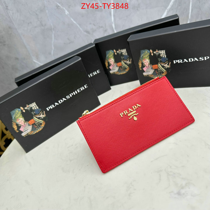 Prada Bags (4A)-Wallet best site for replica ID: TY3848 $: 45USD