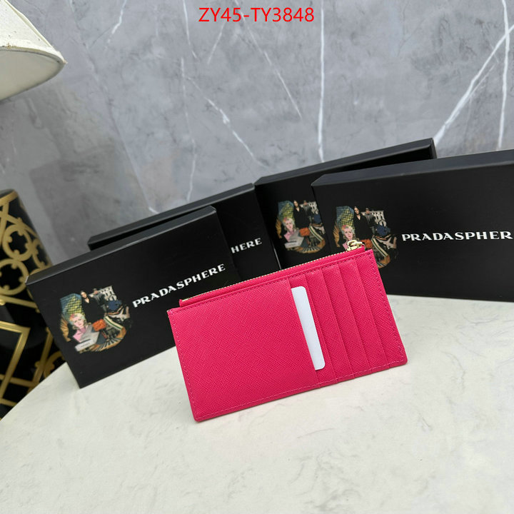 Prada Bags (4A)-Wallet best site for replica ID: TY3848 $: 45USD