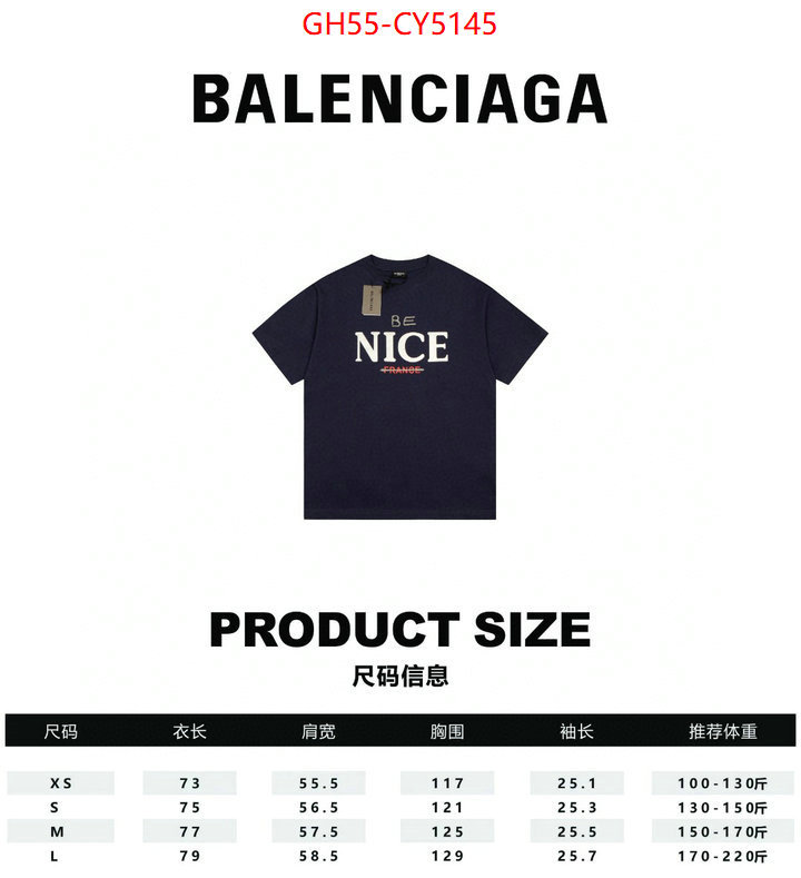 Clothing-Balenciaga replica aaaaa designer ID: CY5145 $: 55USD