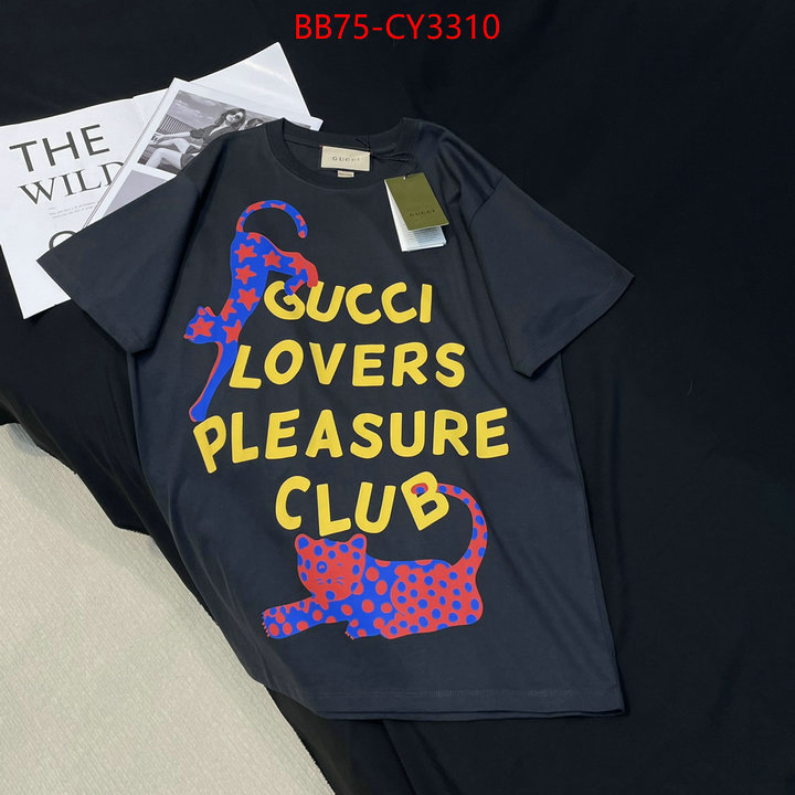 Clothing-Gucci 2023 replica ID: CY3310 $: 75USD