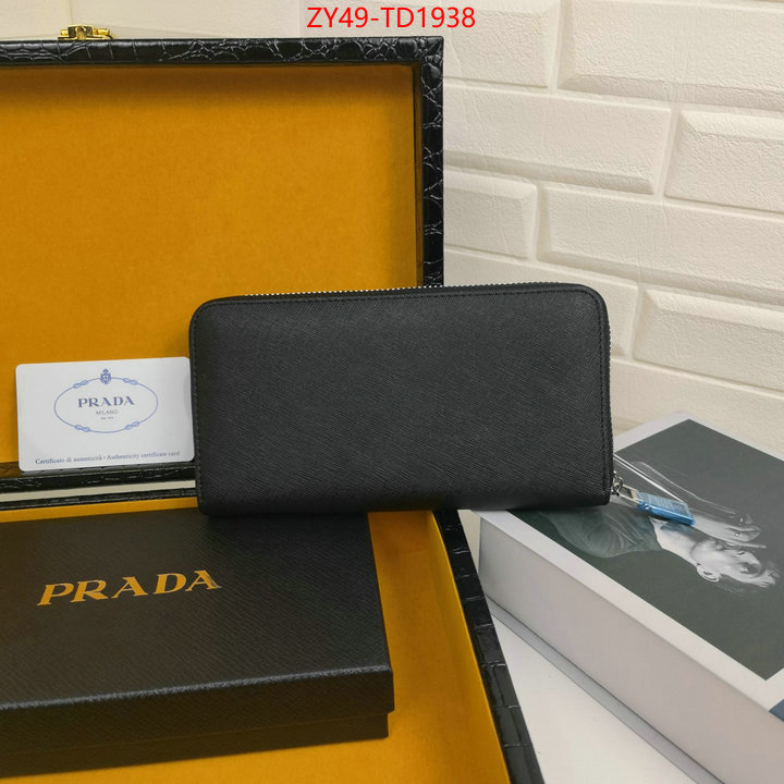 Prada Bags (4A)-Wallet buy top high quality replica ID: TD1938 $: 49USD