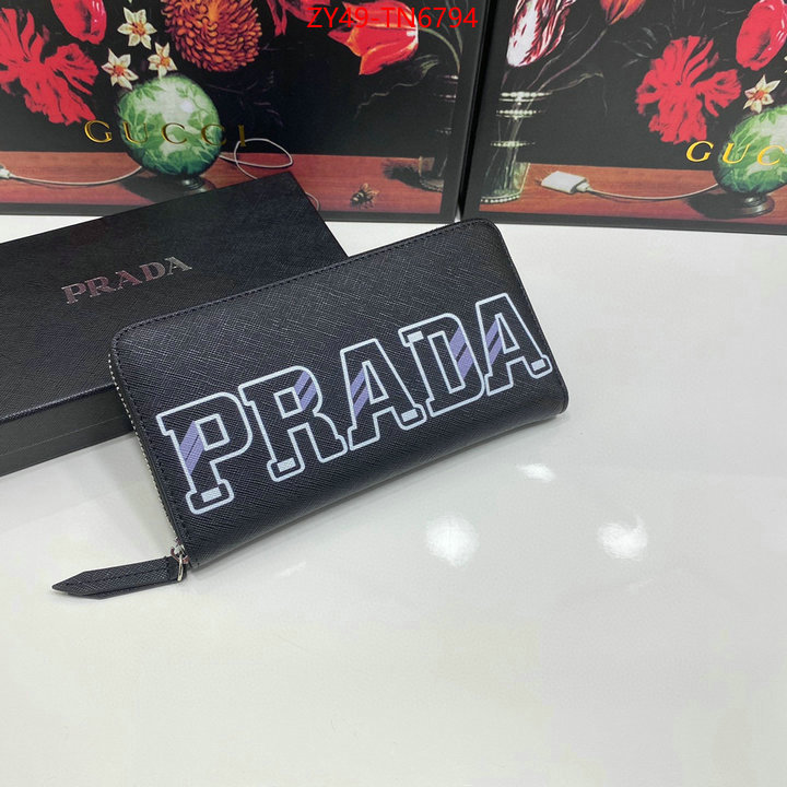 Prada Bags (4A)-Wallet what's the best to buy replica ID: TN6794 $: 49USD