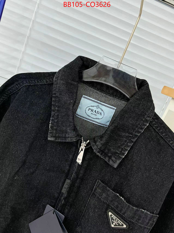 Clothing-Prada where can you buy replica ID: CO3626 $: 105USD