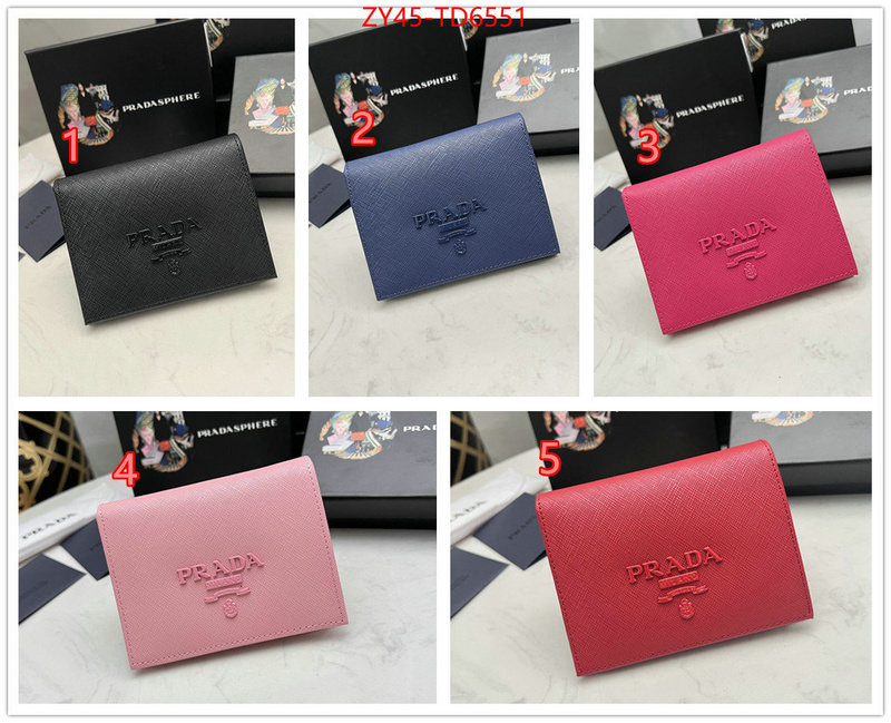 Prada Bags (4A)-Wallet what best replica sellers ID: TD6551 $: 45USD