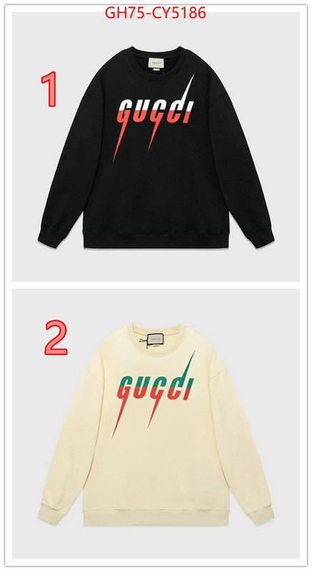 Clothing-Gucci luxury cheap ID: CY5186 $: 75USD