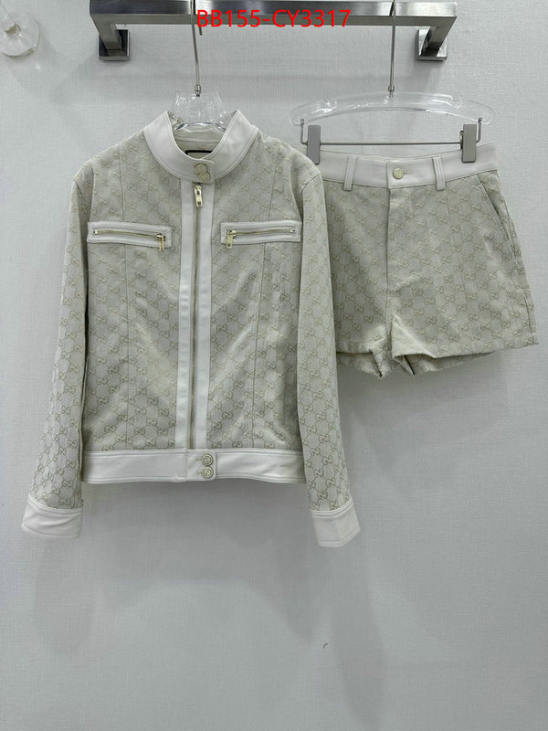 Clothing-Gucci where could you find a great quality designer ID: CY3317 $: 155USD