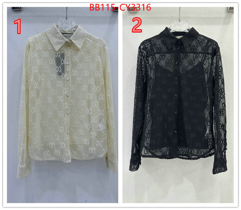 Clothing-Gucci 2023 replica wholesale cheap sales online ID: CY3316 $: 115USD