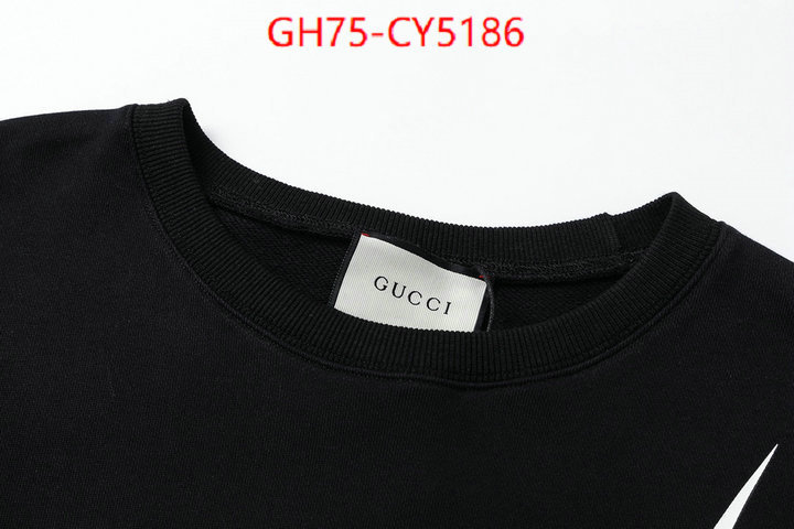 Clothing-Gucci luxury cheap ID: CY5186 $: 75USD