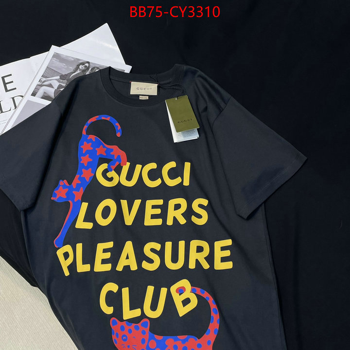 Clothing-Gucci 2023 replica ID: CY3310 $: 75USD