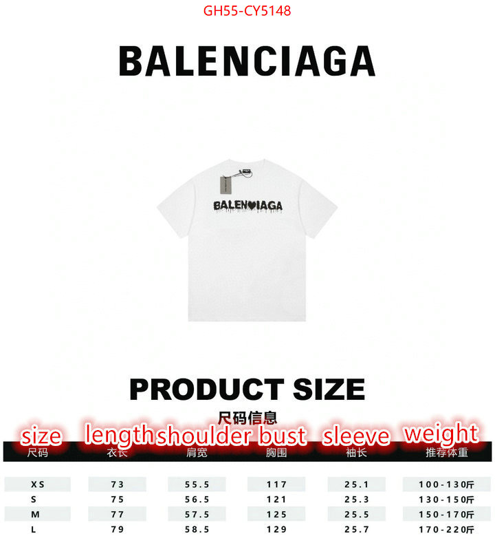 Clothing-Balenciaga replica us ID: CY5148 $: 55USD