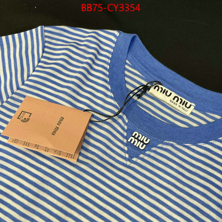 Clothing-MIU MIU replica 1:1 high quality ID: CY3354 $: 75USD