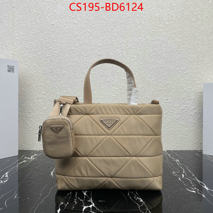 Prada Bags (TOP)-Handbag- perfect ID: BD6124 $: 195USD