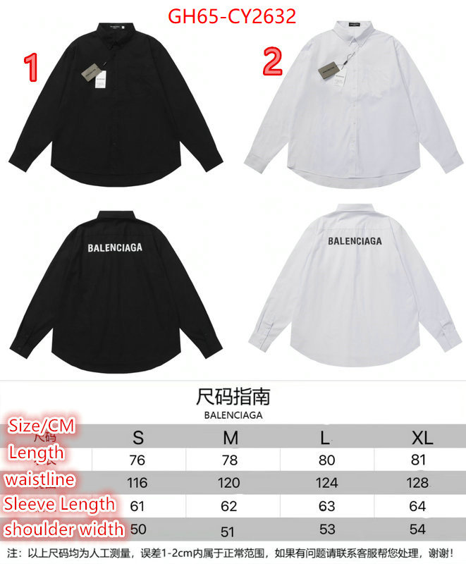 Clothing-Balenciaga buy cheap ID: CY2632 $: 65USD