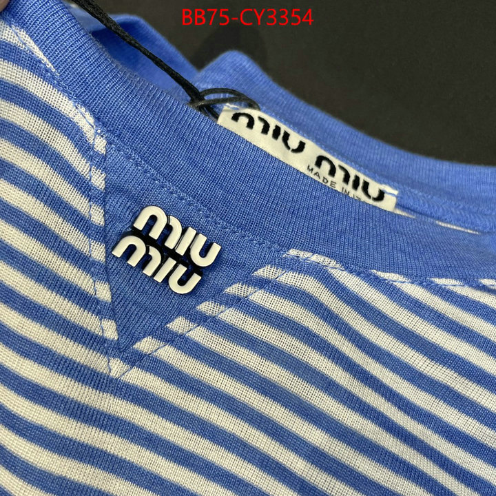 Clothing-MIU MIU replica 1:1 high quality ID: CY3354 $: 75USD