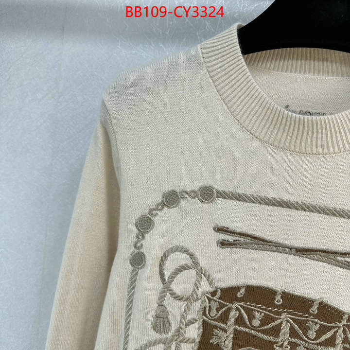 Clothing-Hermes high quality 1:1 replica ID: CY3324 $: 109USD