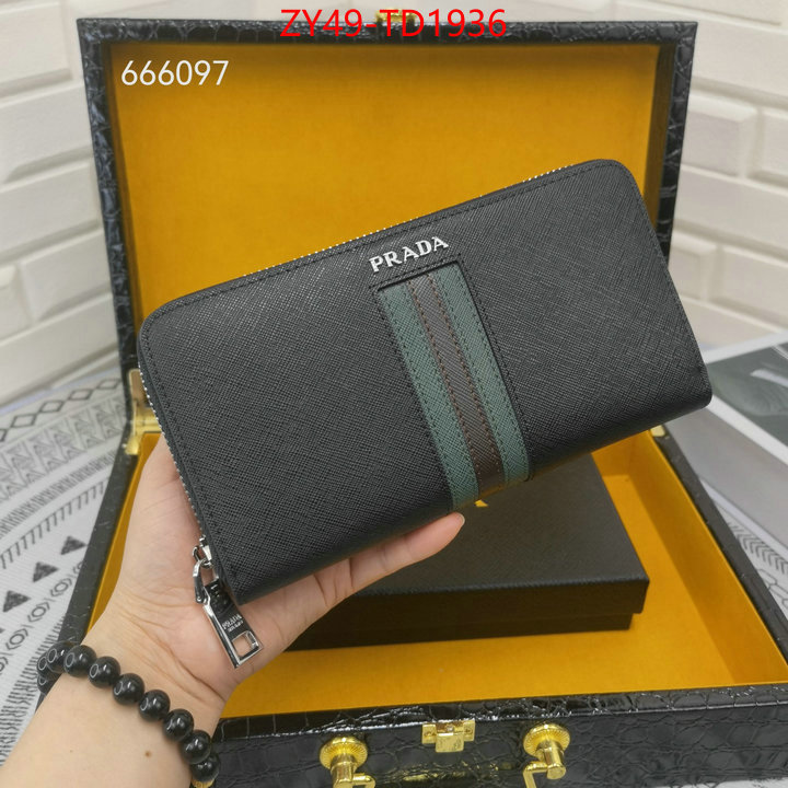 Prada Bags (4A)-Wallet luxury fashion replica designers ID: TD1936 $: 49USD